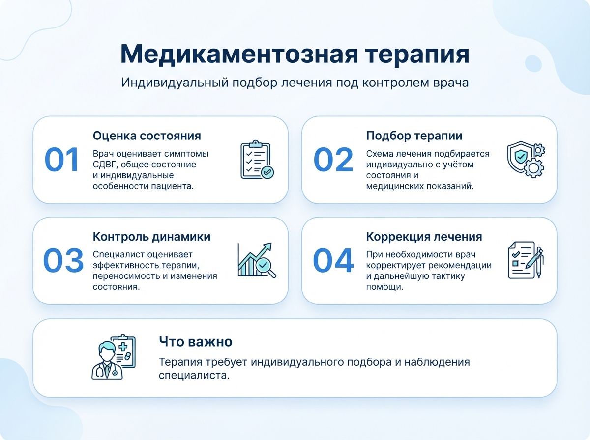Лечение СДВГ в Апшеронске у детей и взрослыхинфографика